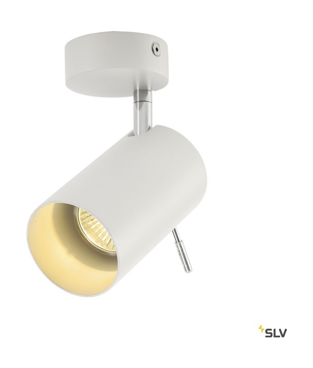 Однорожковый светильник SLV ASTO TUBE 1, PAR 20, белый, макс. 75 Вт (SLV_147411)