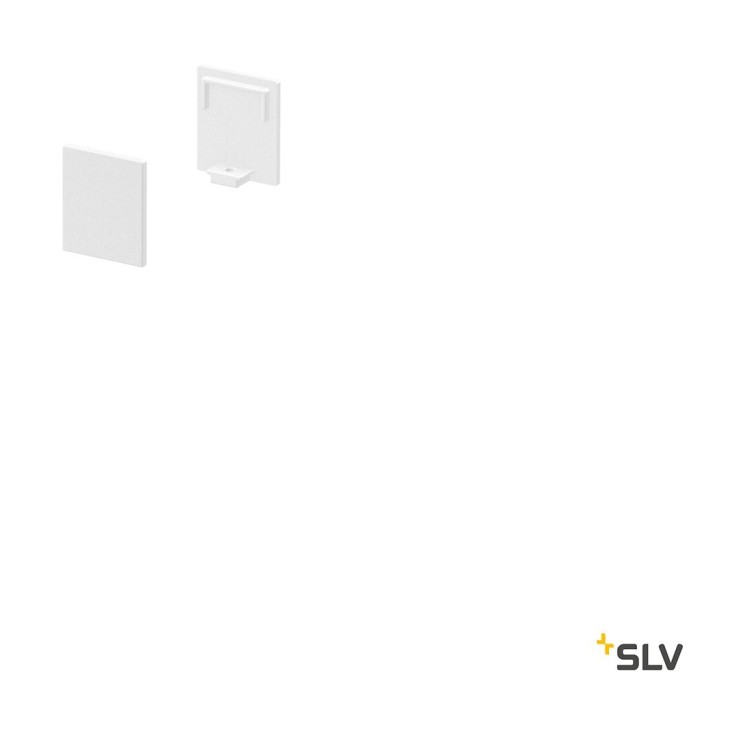 ТОРЦЕВЫЕ ЗАГЛУШКИ SLV GRAZIA 10, плоские, 2 шт., высокая версия, белые (SLV_1000482)