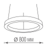 Подвесной светодиодный светильник Donolux AURA, 72Вт, 4000К, черный (DL800S72NW Black)