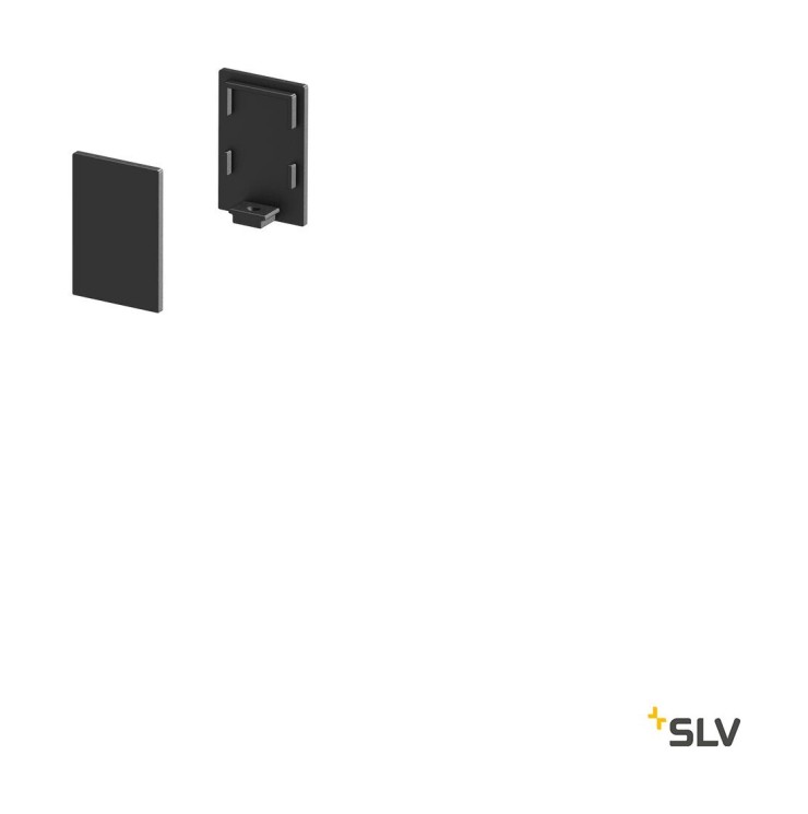 ТОРЦЕВЫЕ ЗАГЛУШКИ SLV GRAZIA 10, 2 шт., высокая версия, черные (SLV_1000486)