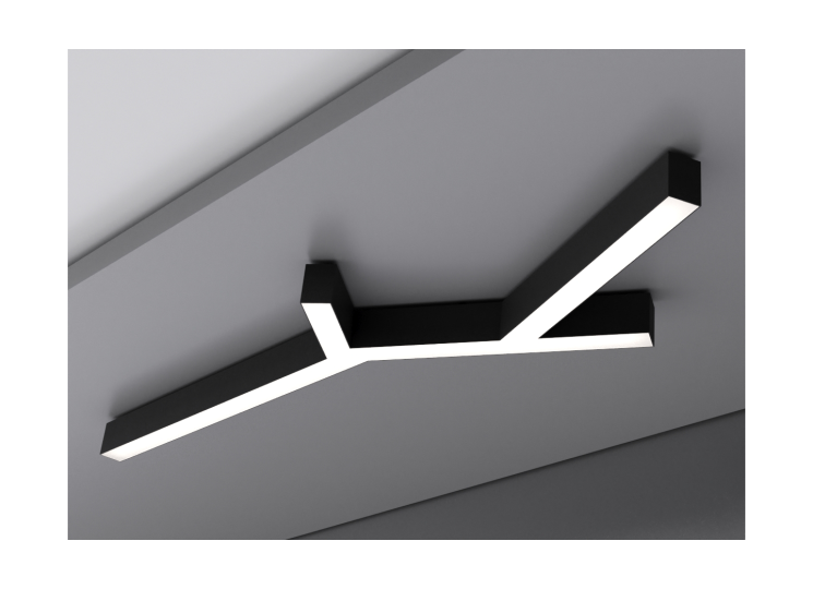 Накладной светодиодный светильник Donolux, 76.8Вт, 3000K, черный (DL18516C051B77)