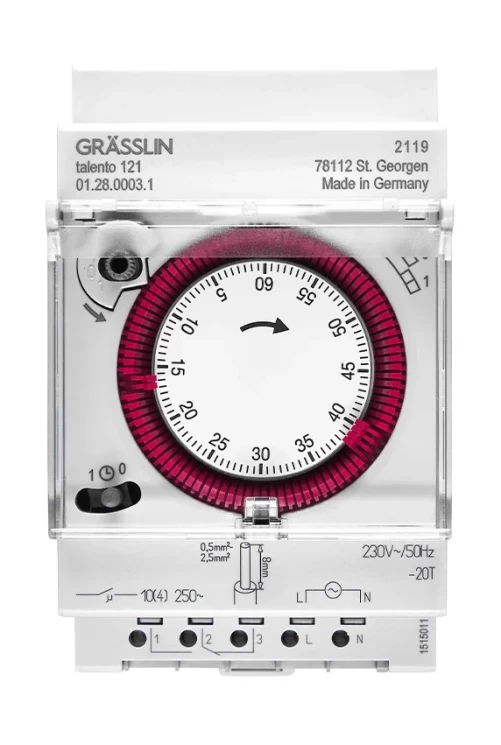 Электромеханический таймер Grasslin Talento 121 (01.28.0003.1)