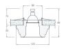 Светильник встраиваемый гипсовый Donolux DECORO, квадратный, белый (DL203G)