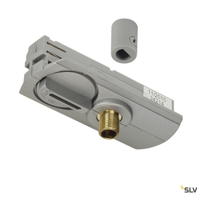 АДАПТЕР ПОДВЕСНОГО СВЕТИЛЬНИКА SLV, серый, вкл. компенсатор натяжения и резьбовая часть (SLV_143124)