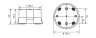 Коробка для накладного монтажа Theben Surface frame 110A WH (9070912)