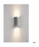 THEO UP/DOWN, QPAR51, настенный светильник для наружного освещения, натуральный алюминий, макс. 2x50Вт, IP44 (SLV_1000331)