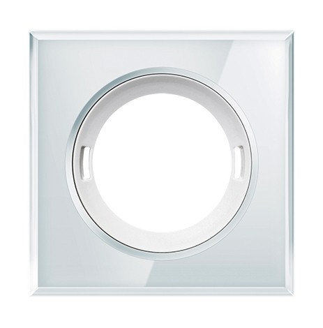 Накладка-рамка для датчиков ESYLUX FLAT series GLASS SQUARE WHITE cover (EP00007262)