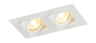 Двухрожковый встраиваемый поворотный светильник Donolux SKELIN, белый (DL20174SQ2W)