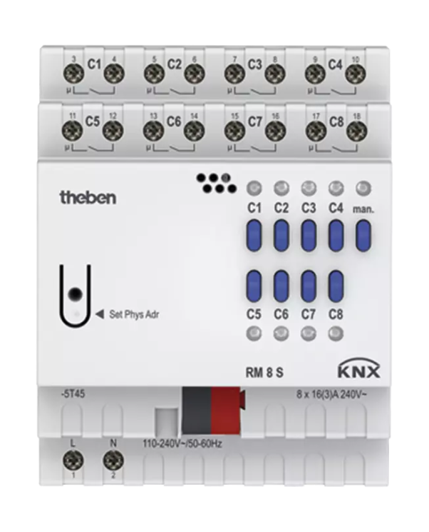 Универсальный актуатор Theben RM 8 S KNX (4940220)