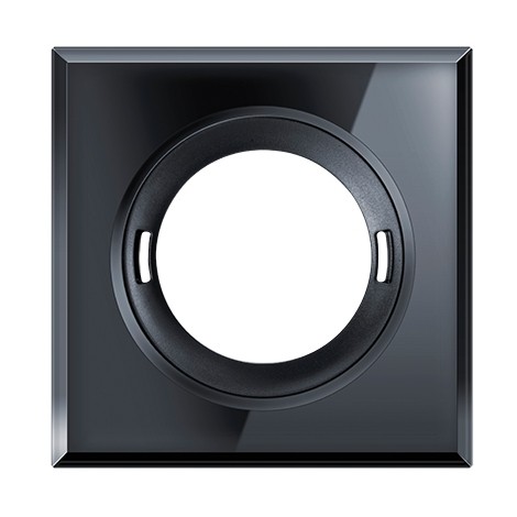 Накладка-рамка для датчиков ESYLUX FLAT series GLASS SQUARE BLACK cover (EP00007309)