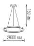 Подвесной светильник Donolux RINGLET, 36Вт, белый  (S111028/1 D600)