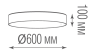 Накладной светодиодный светильник Donolux PLATO, 60Вт, черный (C111052/1 D600B)