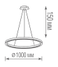 Подвесной светильник Donolux RINGLET, 60Вт, белый (S111028/1 D1000)