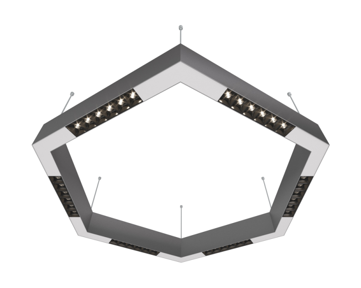 Подвесной светодиодный светильник 0,7м, 36Вт, 34°, алюминий (DL18515S111А36.34.700BW)