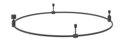 Donolux Magnet Modular System «CODE 1.2», D800хH95 мм, DC24V, круглое, черный